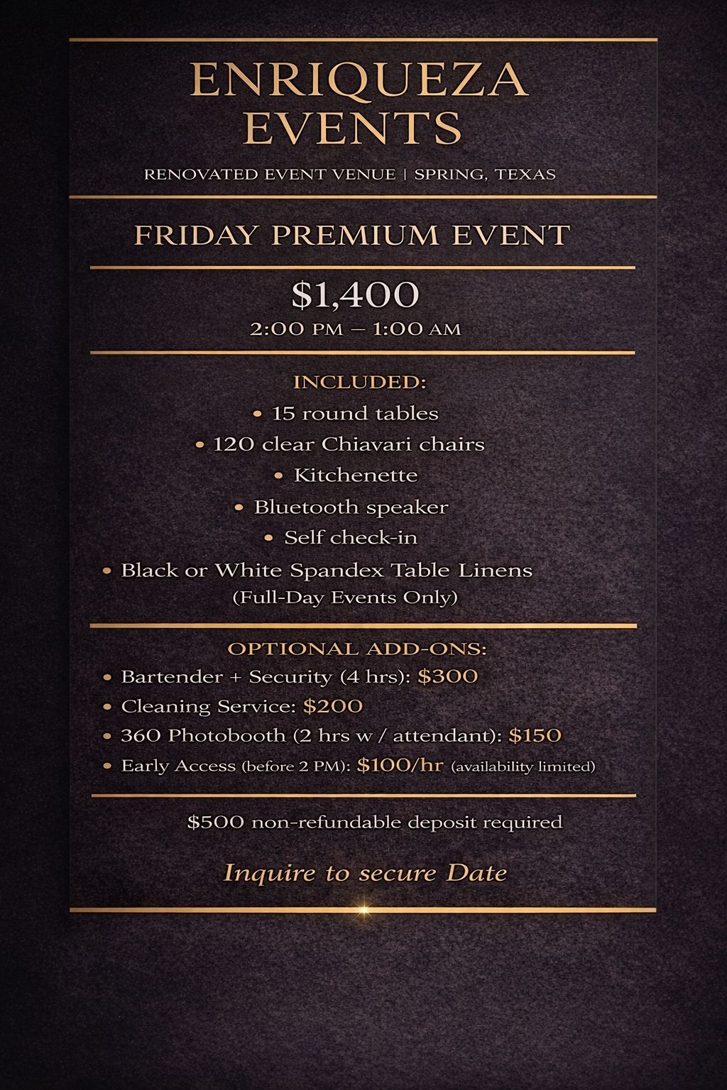 Enriqueza Events Venue